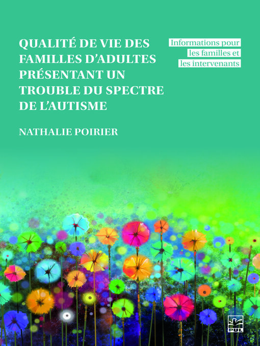 Cover image for Qualité de vie des familles d'adultes présentant un trouble du spectre de l'autisme